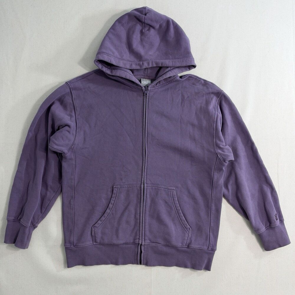 Aritzia TNA Cozy Fleece Boyfriend Zip Hoodie Women’s S Purple Full Zip